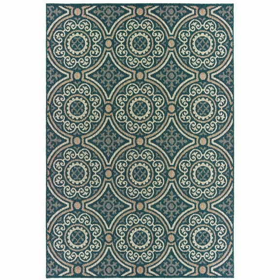 Avalon Home Lakeland Interlocking Medallions Indoor/Outdoor Area Rug