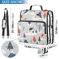 thumbnail image 2 of FORMRS Zipper Binder with Shoulder Strap 2-inch Ring 500 Sheet Capacity File Bag, Cartoon Blue Houses, 2 of 5