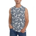 thumbnail image 1 of Fotbe Poodle Dog Men's Camiseta sin Mangas Estampada para Hombres, Playera Casual para Gimnasio, Entrenamiento, Playa-Large, 1 of 7