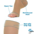 thumbnail image 2 of (3 Pairs) Sheer Open Toe Women Compression Socks 15-20 mmHg Beige, 3X-Large, 2 of 5