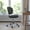 Gray, variant on Emma + Oliver Mid-Back Apple Green Mesh Swivel Task Office Chair with Chrome Base