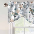thumbnail image 5 of Ocean Turtle Tie Up Valances Curtain, Adjustable Kitchen Watercolor Summer Blue Green Coral Shell Sea Star Seahorse Valances for Windows Decor, Rod Pocket Short Curtains for Bedroom/Bathroom 42"x12", 5 of 9