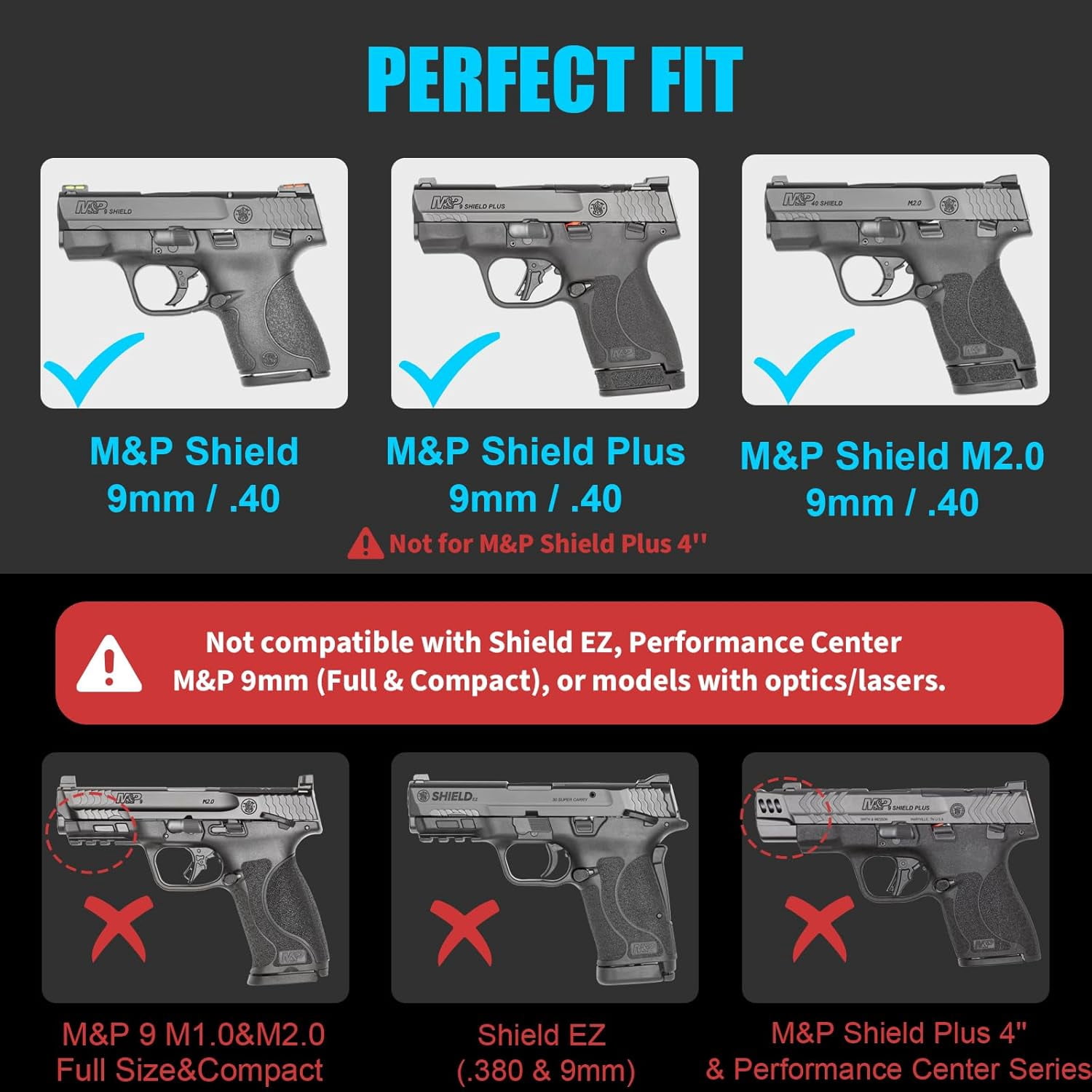 OWB Holster for M&P Shield 9MM / .40 (3.1" Barrel), Right Handed Belt Loop Holster, Right Hand