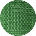 thumbnail image 1 of Ahgly Company Indoor Round Persian Emerald Green Traditional Area Rugs, 5' Round, 1 of 4