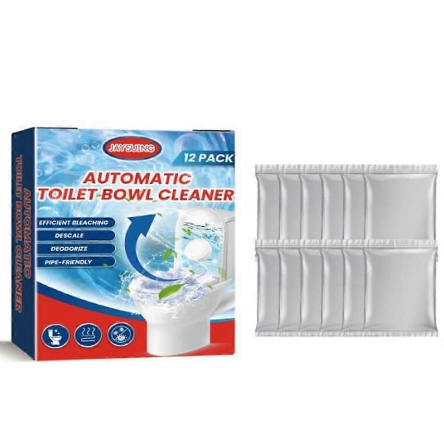 12Pcs/Pack Automatic Toilet Bowl Cleaners Dissolvable Toilet Tank Cleaners Flushable Bleach Cleaning Pills Toilet Cleaning Tools