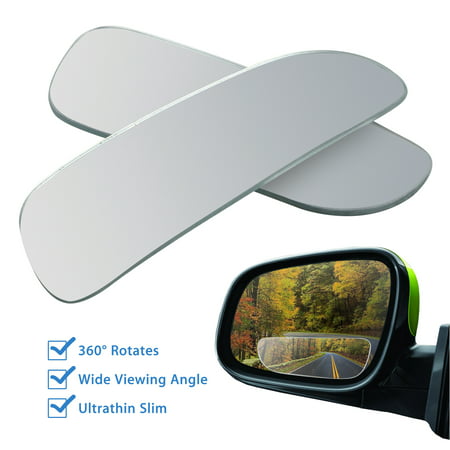 2-pack Blind Spot Mirrors, Car Mirror Side View Blind Spot & Wide Mirror Stick on Auxiliary Angle Adjustable Auto Rear View Mirror Stick-on Design Fit for All Universal (Best Way To Fix Rear View Mirror)