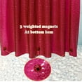 thumbnail image 5 of Shower Curtain Liner 3D Semi Transparent Heavy 8G Thick PEVA Waterproof Plastic Metal Grommets and Weighted Magnets 70 x 72 inches with Hooks Water Cube Burgundy, 5 of 8