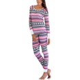 thumbnail image 1 of Asskyus Women’s Pajamas Tops and Pants Sets Cotton Racks, Ladies Long Sleeve Pants Christmas Printing, 1 of 6