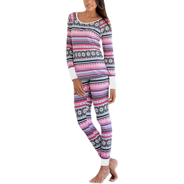 Asskyus Women’s Pajamas Tops and Pants Sets Cotton Racks, Ladies Long Sleeve Pants Christmas Printing