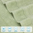 thumbnail image 3 of Superior Belmont Zero Twist Ultra-Soft Bath Towels, Set of 2, Green, 3 of 10
