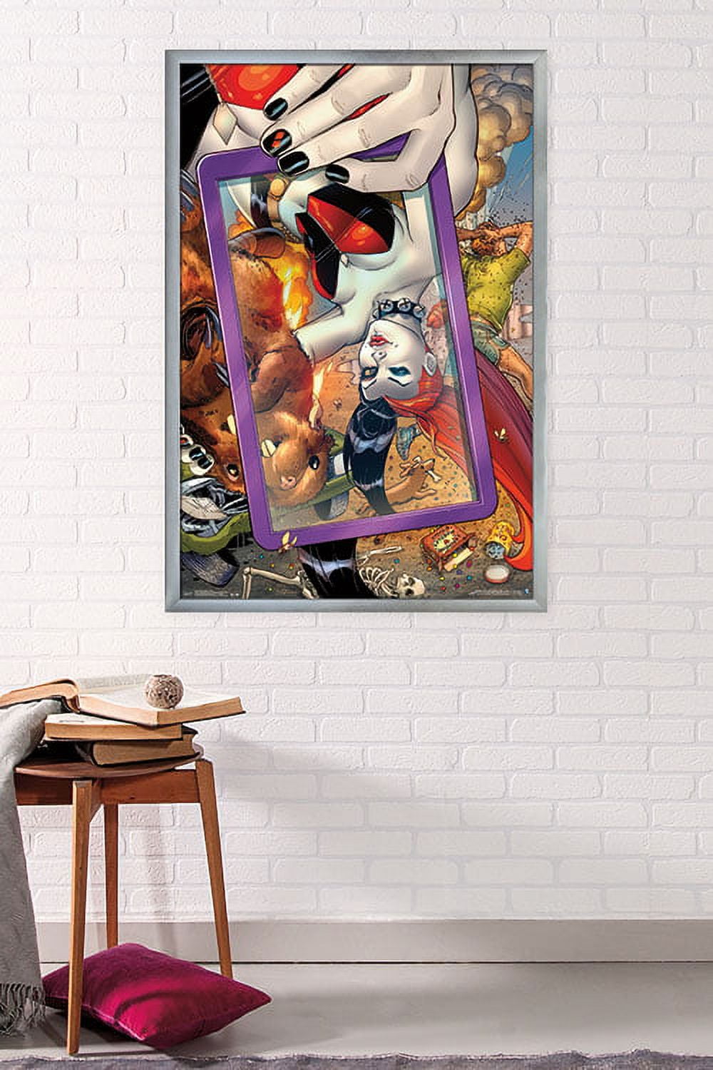 DC Comics - Harley Quinn - Selfie Wall Poster, 22.375" x 34", Framed