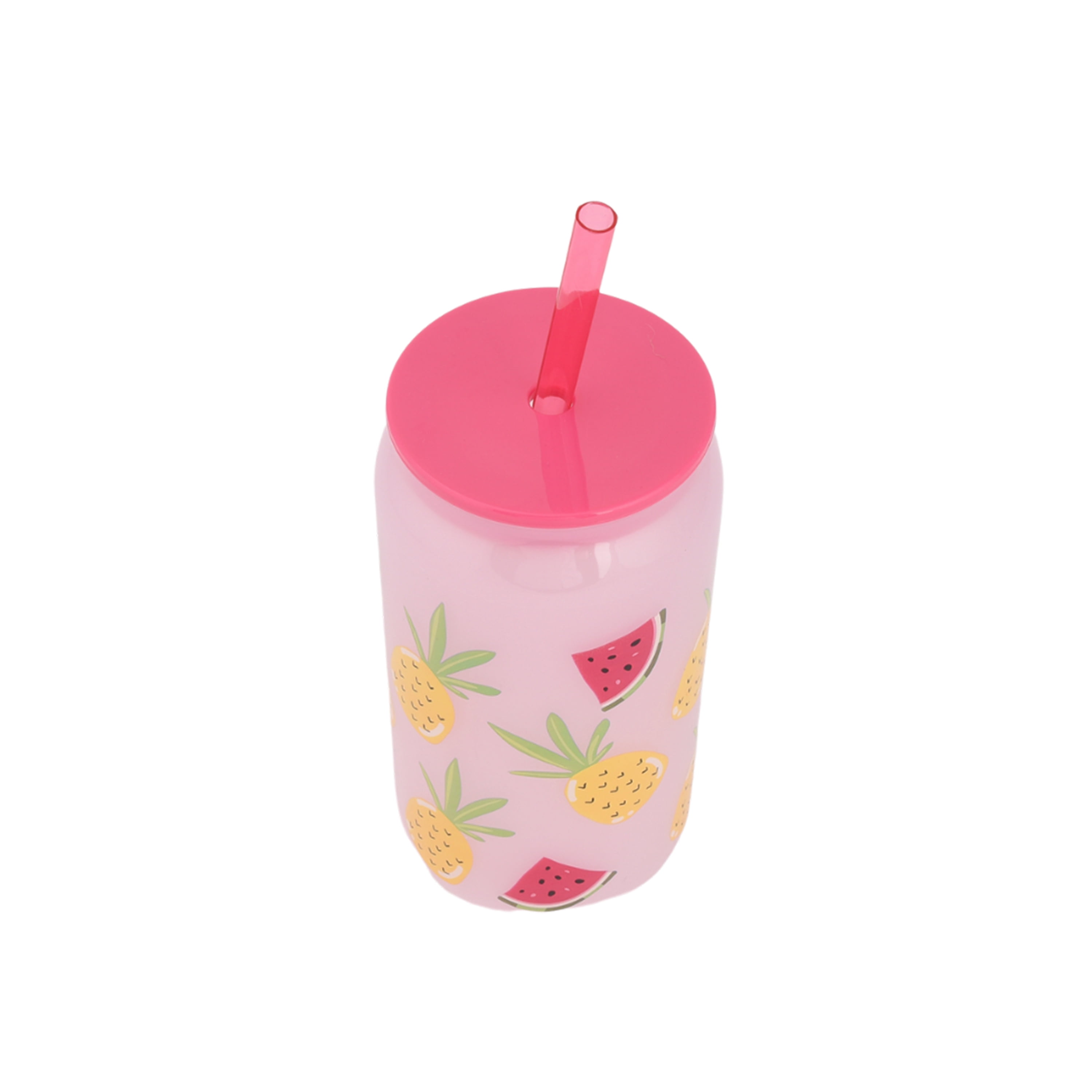 Mainstays 20-Ounce Color-Changing Acrylic Can Shape Tumbler, Assorted Fruit Print