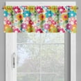thumbnail image 4 of Ambesonne Floral Valance & Curtain, Sixties Inspiration, 55"x30", Multicolor, 4 of 6
