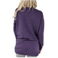 thumbnail image 4 of KISSMODA Women Fall Long Sleeve Top Shirts Blouse Casual Loose Side Pocket Pullover Sweatshirt Tops, 4 of 7