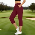 thumbnail image 6 of Timegard Capri Pants for Women High Waist Fitting Stretch Golf Capris for Summer Business Casual Crop Pants with Pockets, 6 of 7