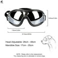 thumbnail image 2 of PULLIMORE 2 Pack Dog Goggles Waterproof Windproof Pet Glasses UV Protection Black Sunglasses with Adjustable Straps, 2 of 10