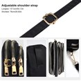 thumbnail image 4 of Women Crossbody Bags,Nylon Phone Wallet Pouch,3 Layers Zipper Pouch Adjustable Strap, For More Cell Phone Make Up, 4 of 5