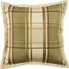 Better Homes and Gardens Plaid Square Pillow, Ivory/Green