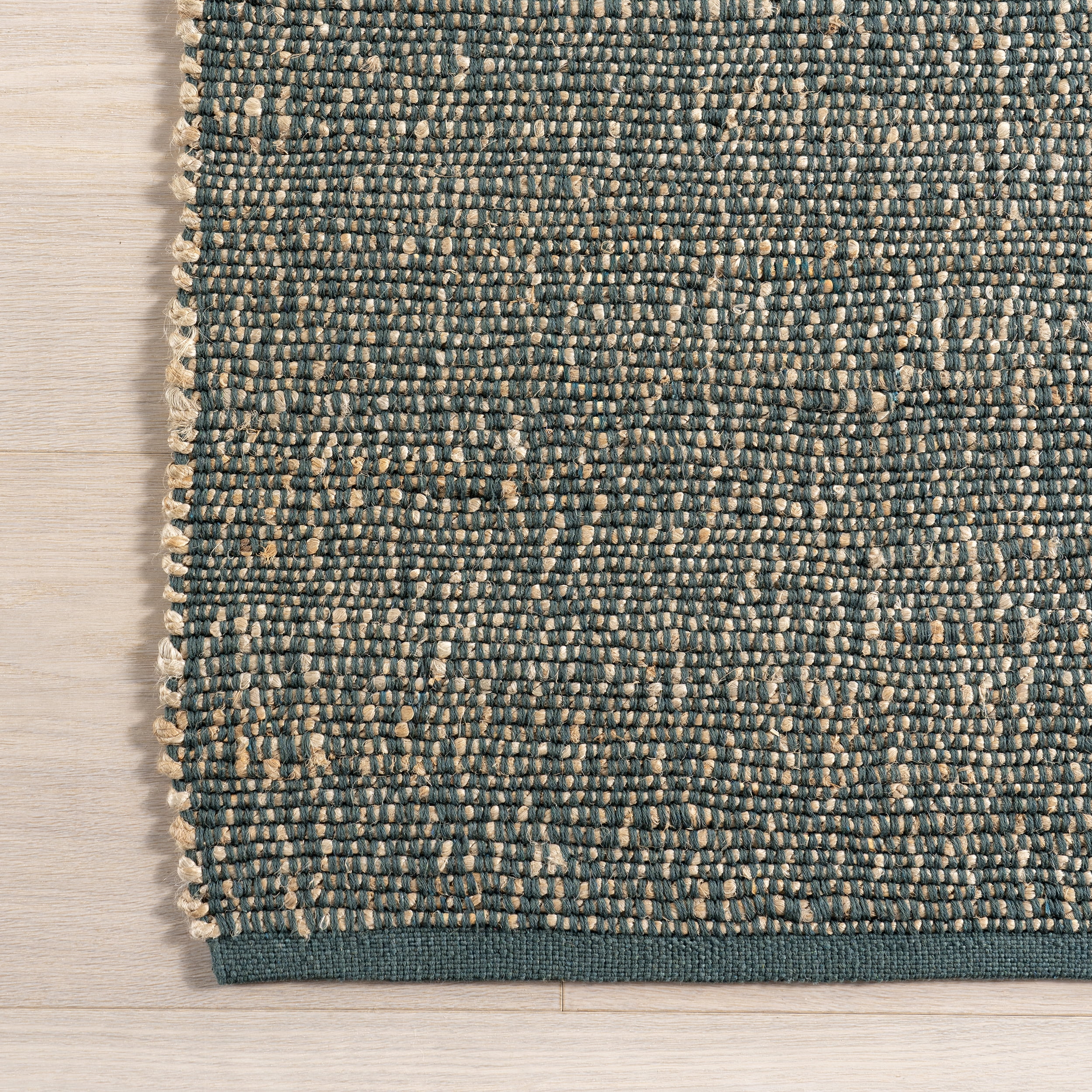 nuLOOM Elfriede Farmhouse Jute Blend Area Rug, 6' x 9', Green