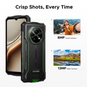 DOOGEE Fire 5 Pro Rugged Phone, Android 15 with Triple Card Slot & Gemini AI, 13000mAh Battery, Octa Core, 20GB+128GB/2TB, 6.6 HD+90Hz, IP68 Waterproof, NFC/OTG