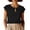 Black, variant on Ohufall Cotton Linen Top for Women Crew Neck Sleeveless Tops Button Hollow Out Relaxed Tank Tops