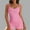 Pink, variant on Women's Workout Yoga Short Rompers Tummy Control Spaghetti Straps Sleeveless Jumpsuits Seamless Athletic Bodysuits