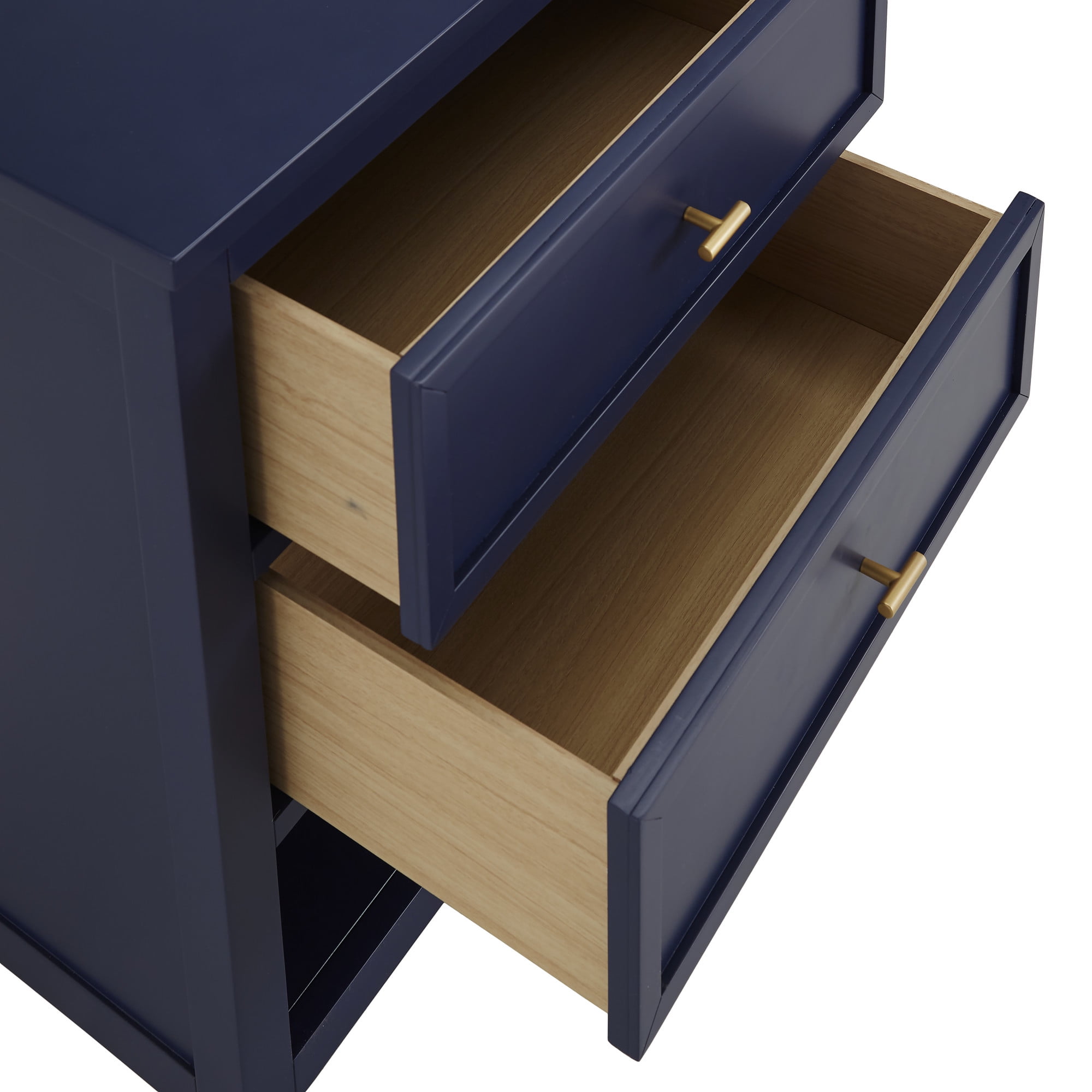 Weston Home Danica Modern 2-Drawer Nightstand, Twilight Blue