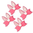 thumbnail image 2 of Miangastore Adorable Rabbit Ear Hair Clips with Bow Design for Kids Pink Fabric Easter Headdress 4 Pieces, 2 of 8
