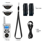 PetJoy Vibrating Dog Collar, No Shock Dog Training Collar 2 Dogs, Deaf Dog Collars w/2 Receivers, Rechargeable & Waterproof, Up to 1600Ft Remote Range