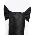 thumbnail image 1 of Wedding Linens Inc. (5pcs) 9.5"x108" Pintuck Chair Sashes Bows Ties Linens for Wedding Party Ceremony Event Home Dining Reception - Black, 1 of 1