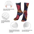 thumbnail image 3 of Salouo Circular Stripes Pattern Fun Novelty Crew Socks,Casual Athletic Socks Neutral Socks, 3 of 7