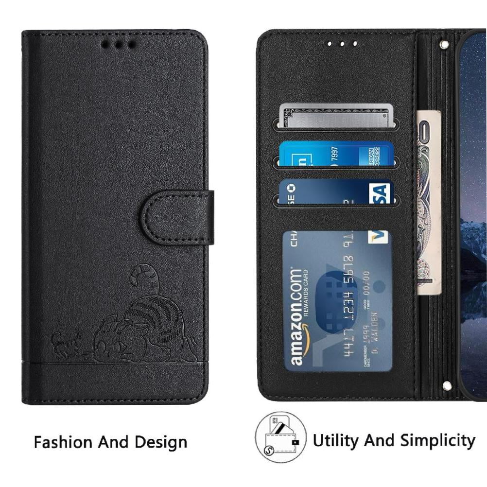 Flip case for GANGXUN BLU View 5 Wallet Case with Kickstand, Card Slots, RFID Block, Cat Design