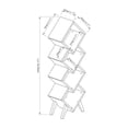 thumbnail image 5 of Bowery Hill 4-Shelf Modern Wood Bookcase in White Oak/Distressed Gray, 5 of 5