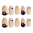 thumbnail image 2 of French 24 Pcs Press on Nails Medium Length Fake Nails Acrylic Nails Ballet French, 2 of 5