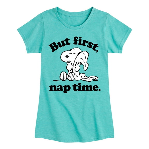 Peanuts - Snoopy First Nap Time - Toddler & Youth Girls Short Sleeve Graphic T-Shirt