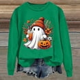 thumbnail image 2 of Shadoumai Halloween Spooky Graphic Sweatshirt For Women Cute Print Pullover Sweatshirts Pumpkin Ghost Sweater Plus Size Outfit, 2 of 4
