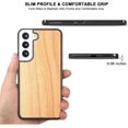thumbnail image 3 of Solid Wood Case for Samsung Galaxy S22 Plus, Luxurious Natural Wood Slim Case with Drop Tested Shockproof Bumper and Camera Lens Protection Cover for Samsung Galaxy S22 Plus, MW Cherry, 3 of 16