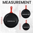 thumbnail image 2 of Pre-Seasoned Cast Iron Skillet Set 3-Piece - Frying Pan 6 Inch, 8 Inch and 10 Inch Cast Iron Set (Black), 2 of 6