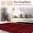 thumbnail image 2 of ODIKA 4'x6' Machine Washable Non-Slip Area Rug, Modern Plaid Entrance High Traffic Rug with Pad, Red, 379288, 2 of 8
