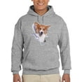 thumbnail image 4 of Cute Corgi Peeking Through Hoodie Men -Image by Shutterstock, Male 3X-Large, 4 of 7
