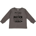 thumbnail image 3 of Inktastic My Dad is a Doctor and a Hero Boys or Girls Long Sleeve Toddler T-Shirt, 3 of 5