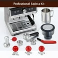 thumbnail image 6 of Ataucjin Espresso Machine With Grinder, 20 Bar Semi Automatic Espresso Machine With Milk Frother Steam Wand, Macchiato, Home Espresso Maker With Milk Frother, 2.8 Liter Water Tank, 6 of 7