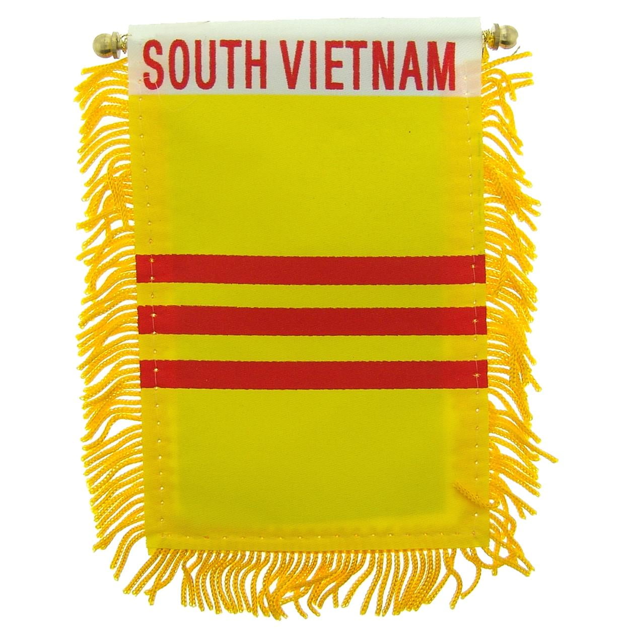 South Vietnam Flag Mini Banner 3" x 5"