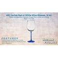 thumbnail image 2 of 10 ARC Cachet White Wine Glasses Set, 16 oz. - Wedding, Favors, Cheap, Sturdy - Blue, 2 of 5