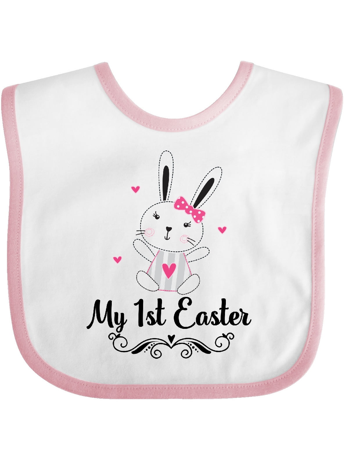 My First Easter Bunny Outfit Girls Baby Bib