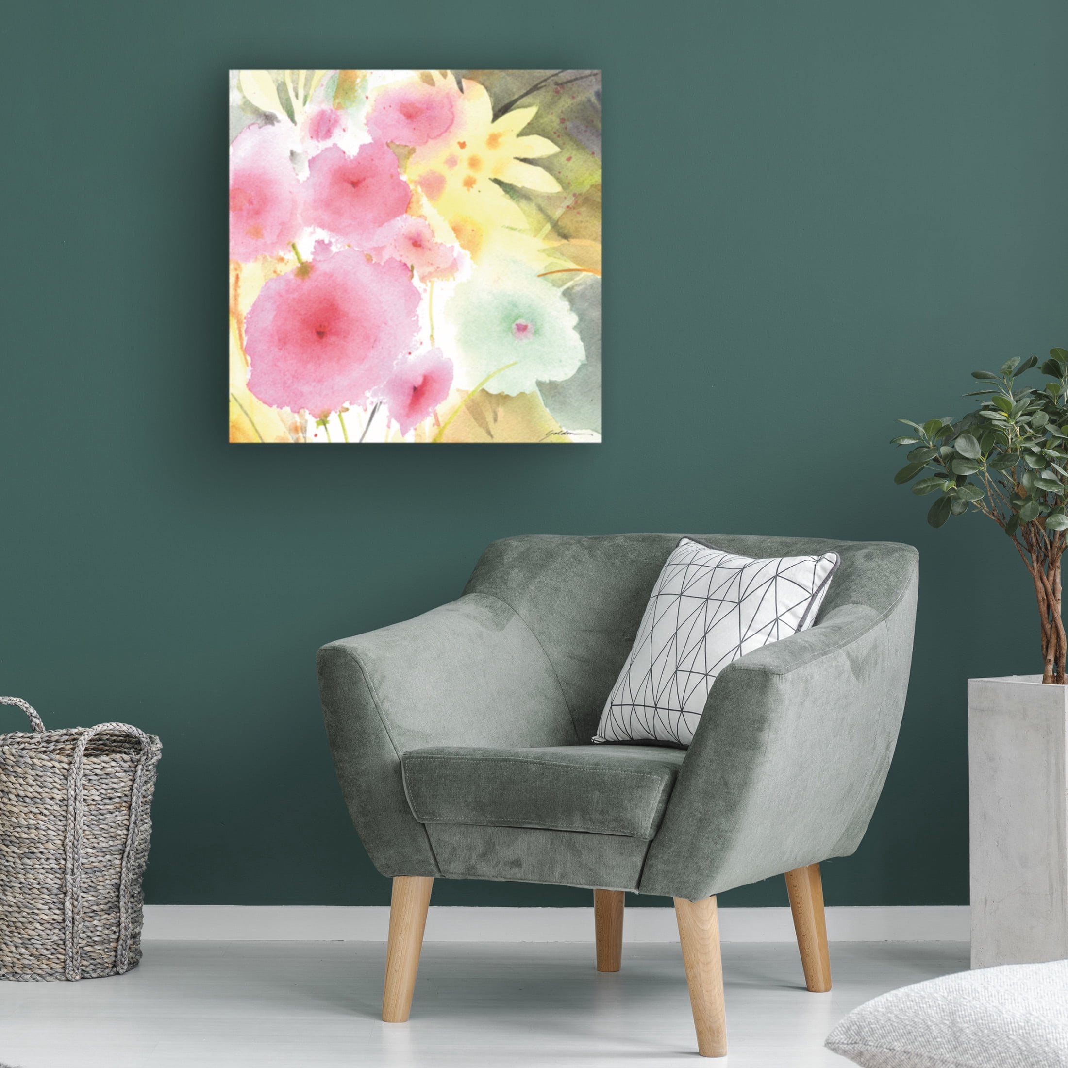 Canvas Wall Art - Sheila Golden 'Healing Garden' Wall Art for Living Room, Bedroom, or Office Décor by Trademark Fine Art - 24 x 24 Inches