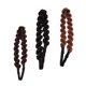 thumbnail image 1 of FELTECHELECTR piezas de aros para peluca, diadema de punto, banda para el cabello trenzada, adorable tocado para mujer, negro, marrón oscuro, 1 of 6