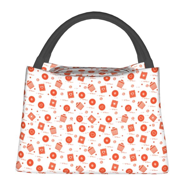 Fotbe Pastry Bolsa Térmica Portátil con Estampado, Bolsa de Entrega de Alimentos Aislada, Bolsa Reutilizable de Gran Capacidad para Comidas y Supermercado