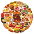 thumbnail image 4 of 50 pegatinas de comida y frutas para niños, pegatinas realistas de comida y frutas para álbumes de recortes, pegatinas grandes de comida y verduras lindas para botellas de agua Waterpro, 4 of 5