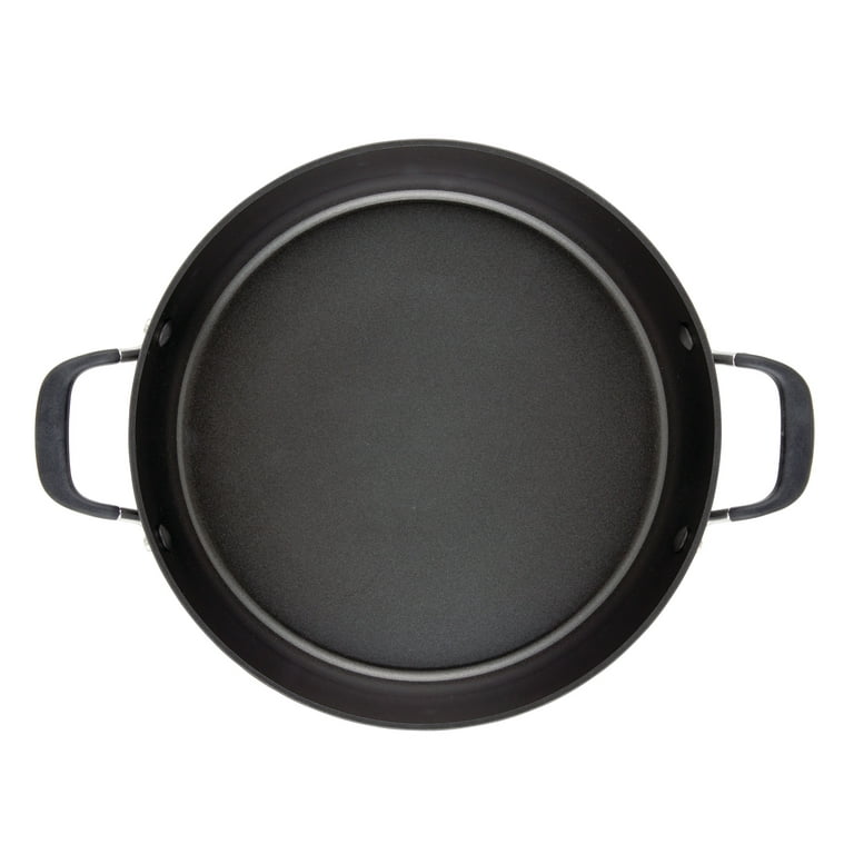 Hard Anodized Nonstick Everything Pan with Lid, 5-Quart, Onyx Black Dining  Cookware